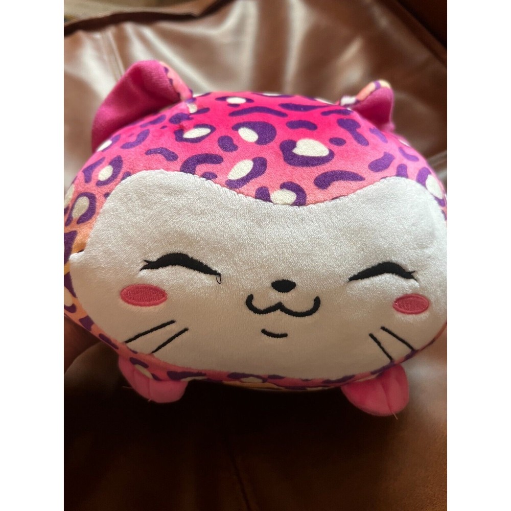 Squishmallows Cat Leopard Print Pink Stuffed Animals - Multicolor